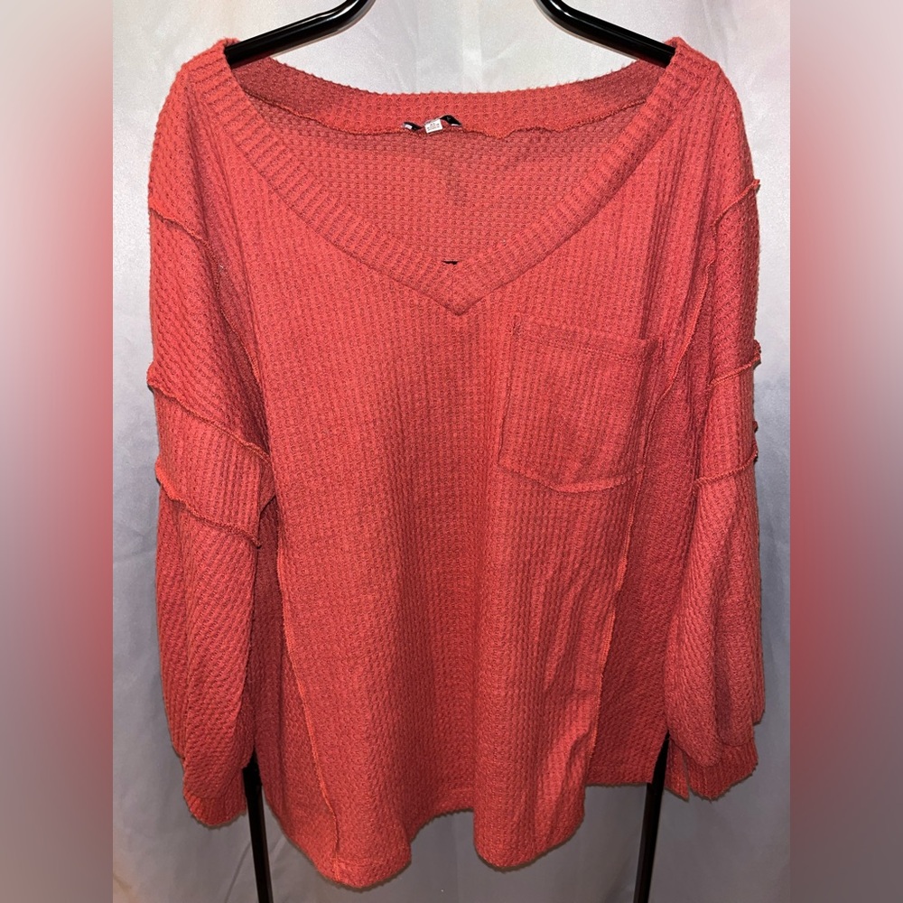 White Birch Long Sleeve V-Neck Top
